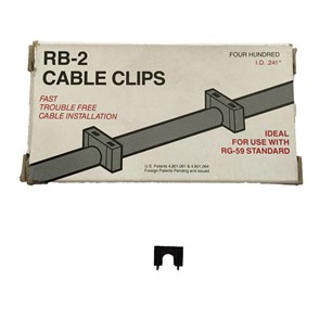 RG59 Black Cable Clips Box Of 400 Pcs