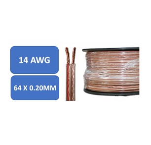 14 AWG Audio Speaker Cable HD HIFI Figure 8 Transparent PVC Cable 100M